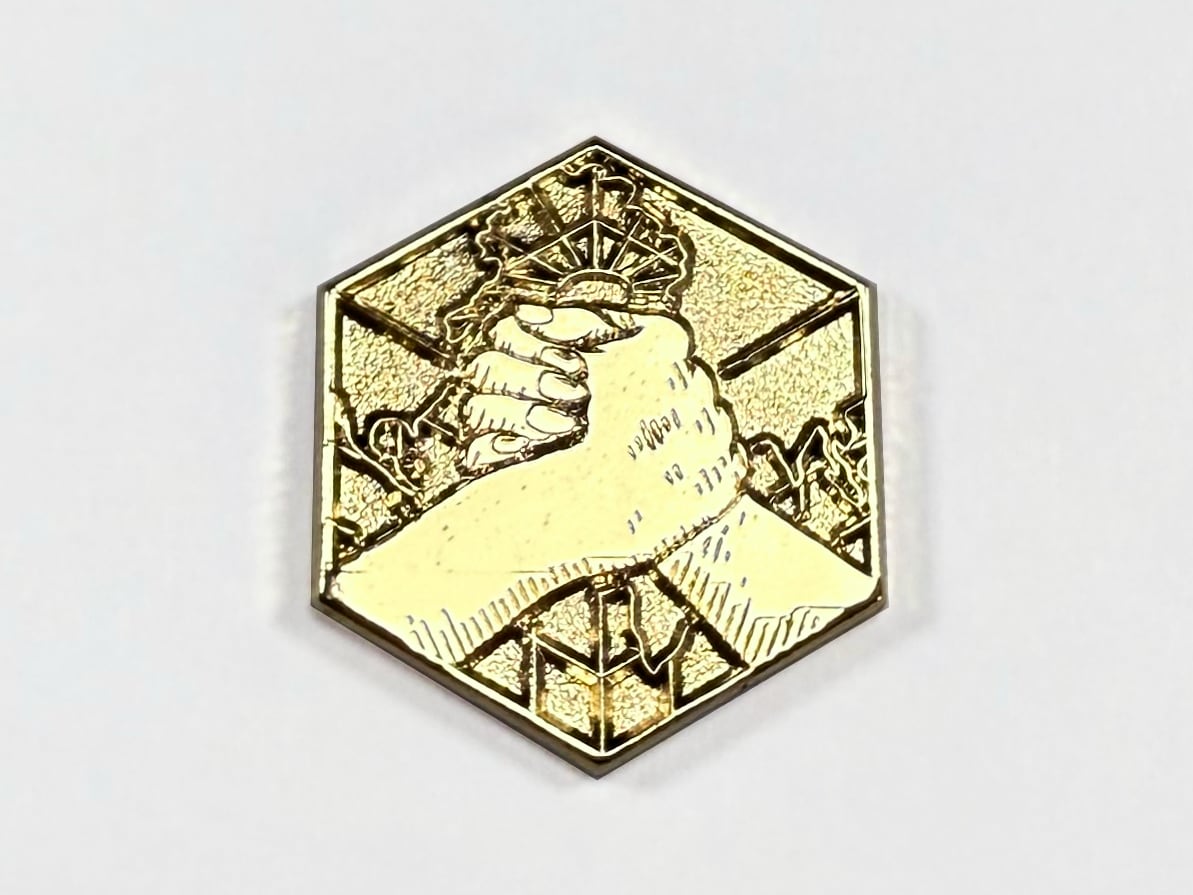 gold Cube Fellowship Supporter Pin